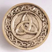 Münze - Dreifachknoten, Messing ca. 5,5 cm