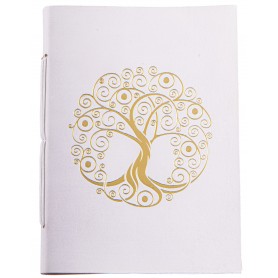 Schreibbuch Lebensbaum weiß/gold 144 Seiten