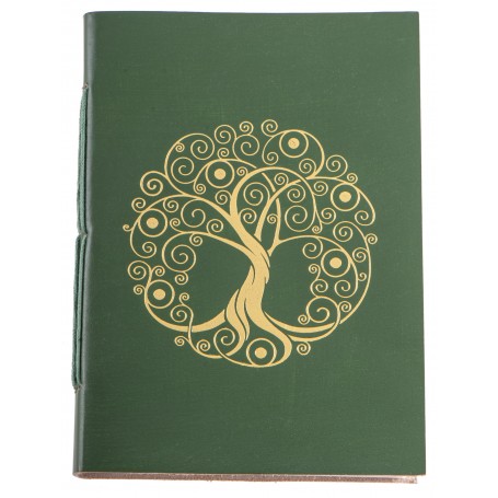 Schreibbuch Lebensbaum grün/gold 144 Seiten