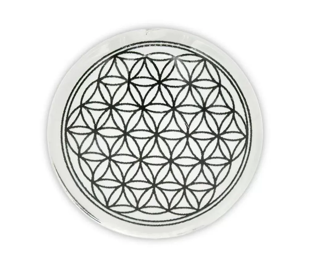 Magnet - Blume des Lebens - weiß/silber -ca. 4cm - 2 er Pack