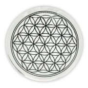 Magnet - Blume des Lebens - weiß/silber -ca. 4cm -  2 er Pack