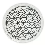 Magnet - Blume des Lebens - weiß/silber -ca. 4cm - 2 er Pack
