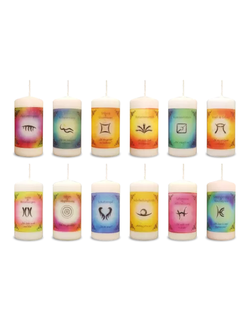 Engelalm - Energiekerze -Wunscherfüllungsserie - 12er Kerzen Set - 100/50