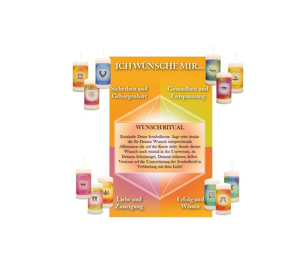 Engelalm - Energiekerze -Wunscherfüllungsserie - 12er Kerzen Set - 100/50