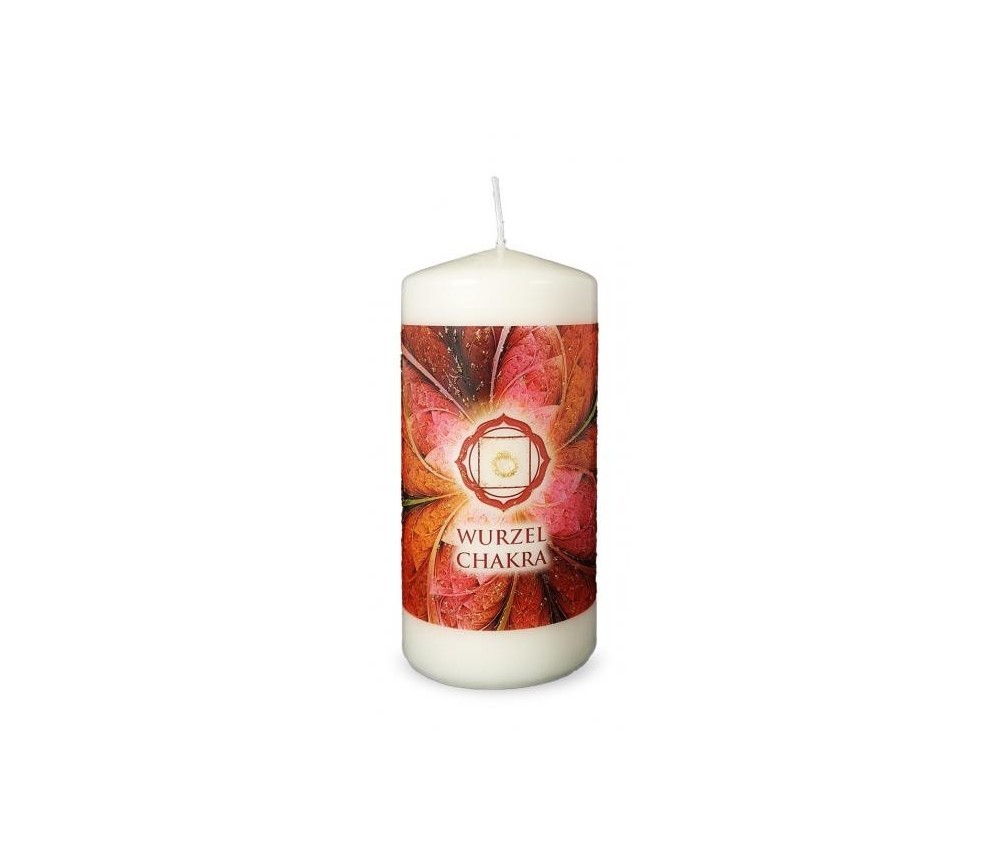 Engelalm - Energiekerze - Chakra - Wurzelchakra - versch. Größen