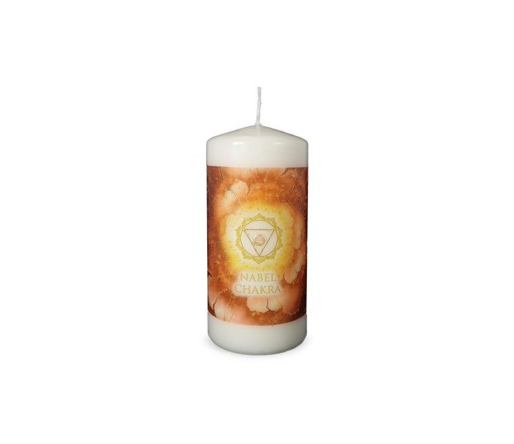 Engelalm - Energiekerze - Chakra - Nabelchakra - versch. Größen
