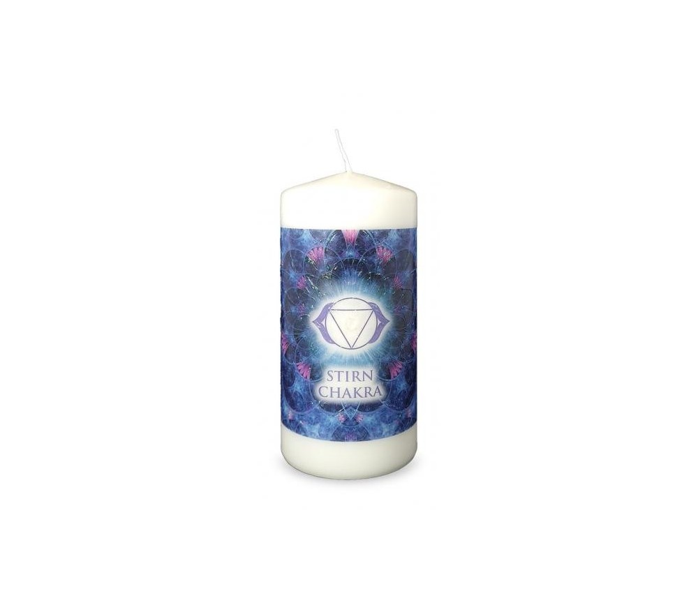 Engelalm - Energiekerze - Chakra - Stirnchakra - versch. Größen