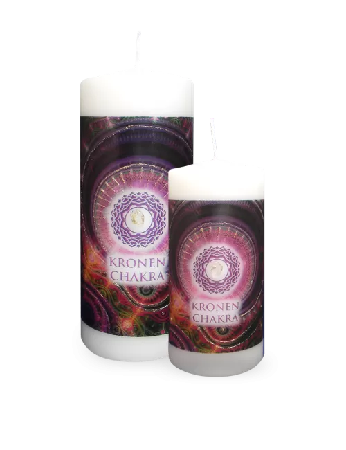 Engelalm - Energiekerze - Chakra - Kronenchakra - versch. Größen