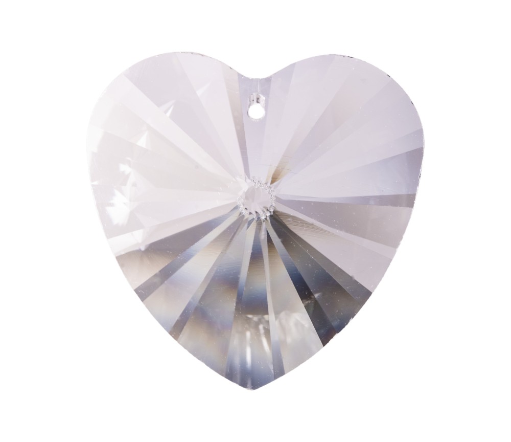 Regenbogenkristall - Herz - 40 mm - bleifrei - 4er Pack
