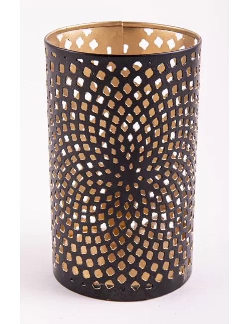 Teelichthalter - Ornament Blütenzauber - aus Metall - H: 11,5 x 7 cm