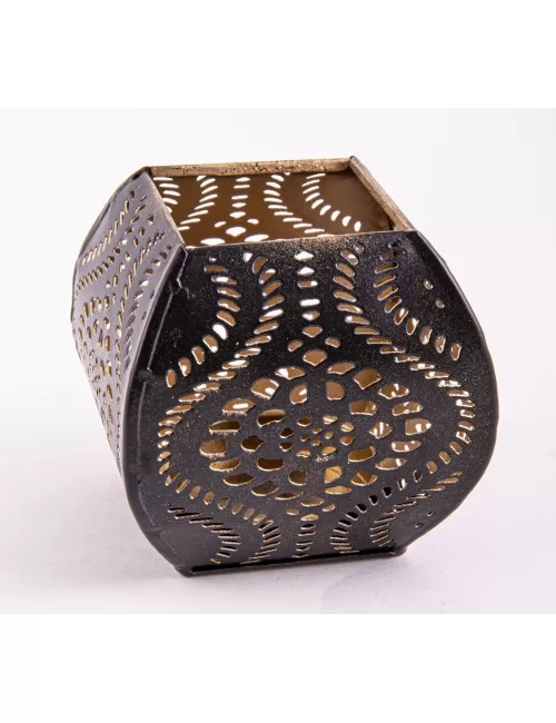 Teelichthalter - Ornament Quadeera - aus Metall - H: 7 x 8 cm