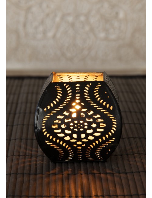 Teelichthalter - Ornament Quadeera - aus Metall - H: 7 x 8 cm