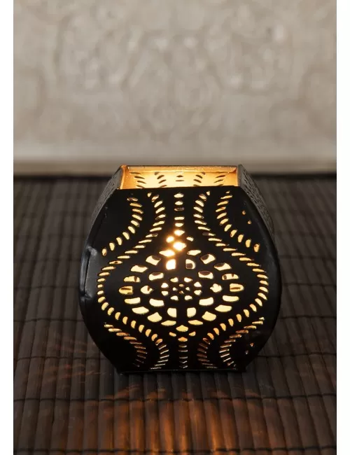 Teelichthalter - Ornament Quadeera - aus Metall - H: 7 x 8 cm