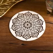 Wanddekoration - Mandala der inneren Weisheit - Birkenholz -ca.20cm