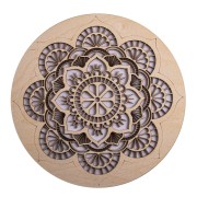 Wanddekoration - Mandala der Entspannung - Birkenholz - ca.20cm