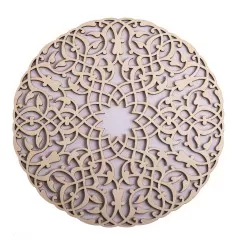 Wanddekoration - Mandala der Leichtigkeit - Birkenholz - ca.22cm