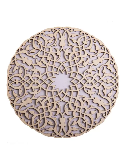 Wanddekoration - Mandala der Leichtigkeit - Birkenholz - ca.22cm