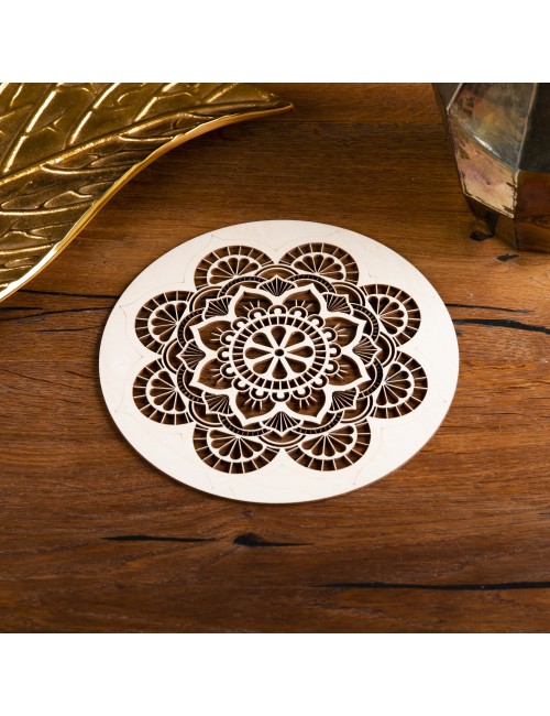 Wanddekoration - Mandala der Entspannung - Birkenholz - ca.20cm