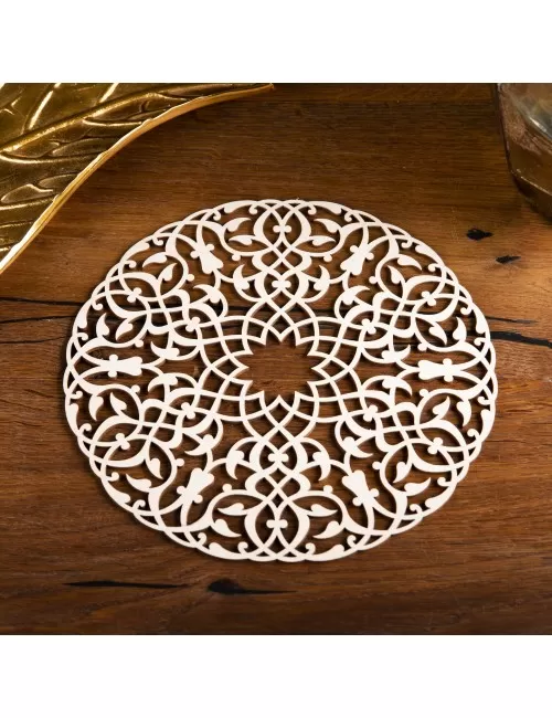 Wanddekoration - Mandala der Leichtigkeit - Birkenholz - ca.22cm