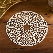 Wanddekoration - Mandala der Leichtigkeit - Birkenholz - ca.22cm