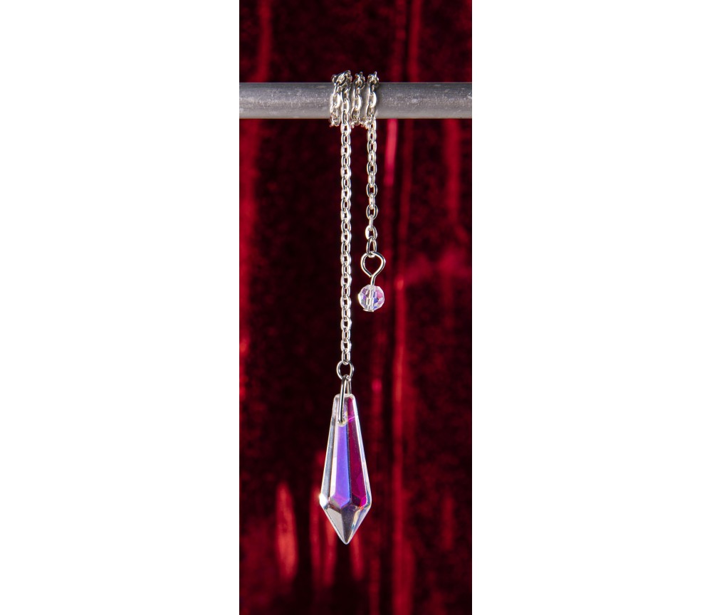 Pendel - Eiskristall - Opalschimmer - silber ca. 3,4cm