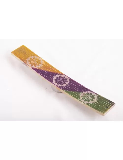Räucherstäbchenhalter - Happy Sun - bunter Speckstein 25,5x4cm