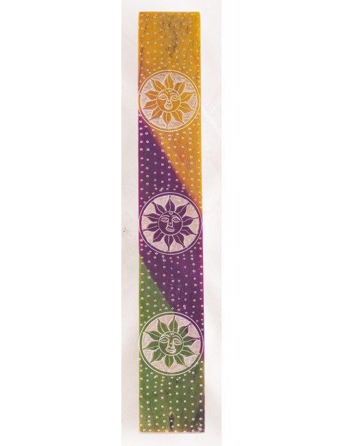 Räucherstäbchenhalter - Happy Sun - bunter Speckstein  25,5x4cm