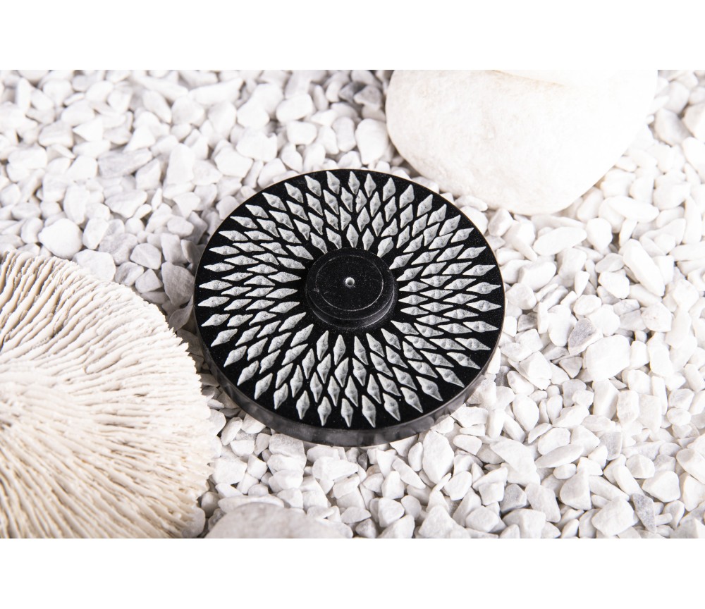 Räucherstäbchenhalter - Black Aster - rund- Speckstein ca. 10cm