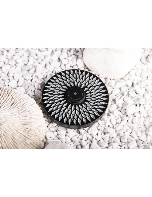 Räucherstäbchenhalter - Black Aster - rund- Speckstein ca. 10cm