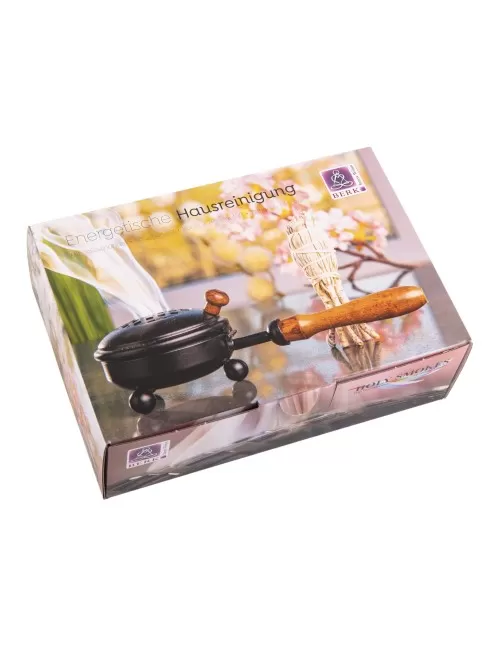 Räucherware - Energetische Hausreinigung- 9 tlg. Set inkl. Räuchergefäß