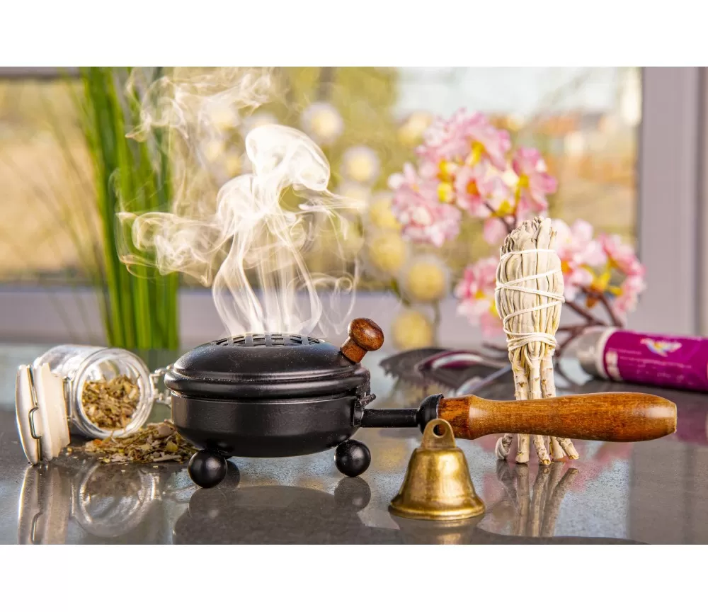 Räucherware - Energetische Hausreinigung- 9 tlg. Set inkl. Räuchergefäß