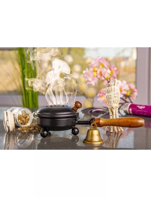 Räucherware - Energetische Hausreinigung- 9 tlg. Set inkl. Räuchergefäß