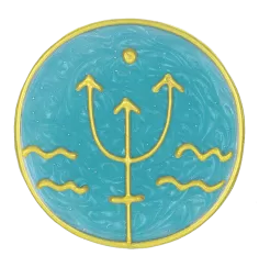 Ingrid Auer - Planetensymbol Neptun - Handgefertigtes Symbol - Transparentfolie