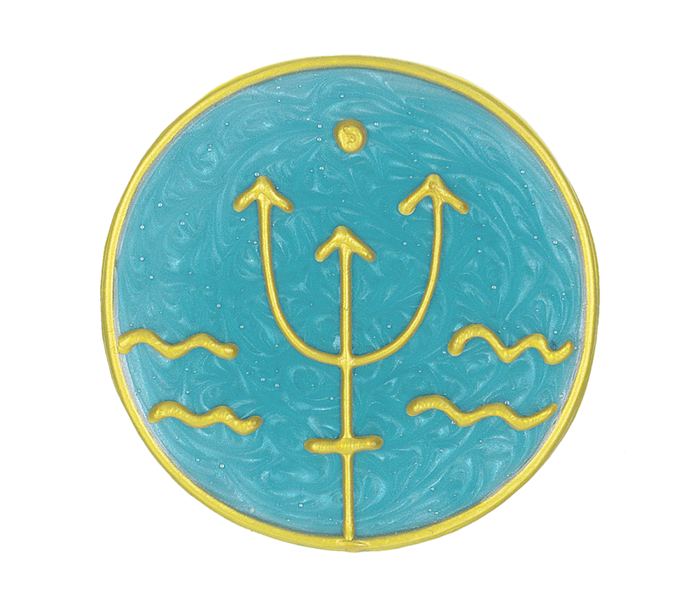 Ingrid Auer - Planetensymbol Neptun - Handgefertigtes Symbol - Transparentfolie