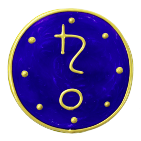 Ingrid Auer - Planetensymbol Saturn - Handgefertigtes Symbol - Transparentfolie