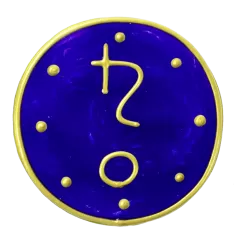Ingrid Auer - Planetensymbol Saturn - Handgefertigtes Symbol - Transparentfolie