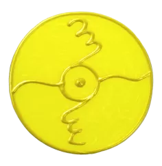Ingrid Auer - Planetensymbol Sonne - Handgefertigtes Symbol - Transparentfolie