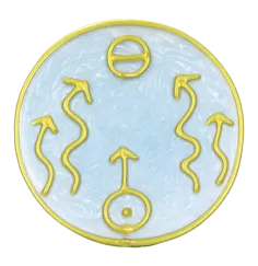 Ingrid Auer - Planetensymbol Uranus - Handgefertigtes Symbol - Transparentfolie