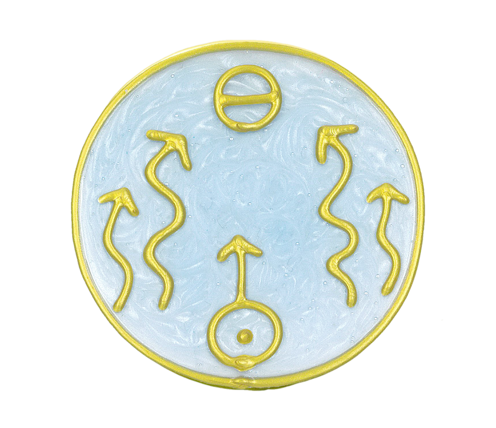 Ingrid Auer - Planetensymbol Uranus - Handgefertigtes Symbol - Transparentfolie