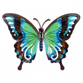 CIM - Wanddeko Metall Butterfly TEAL - 27 x 20 cm