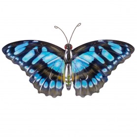 CIM - Wanddeko Metall Butterfly BLUE TIGER - 35 x 20 cm