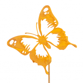 CIM - Gartenstecker - Edelrost - Pflanzenstecker S - Butterfly - 13 x 0,5cm
