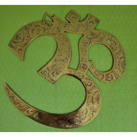 Om-Wandsymbol, Messing, 27 cm