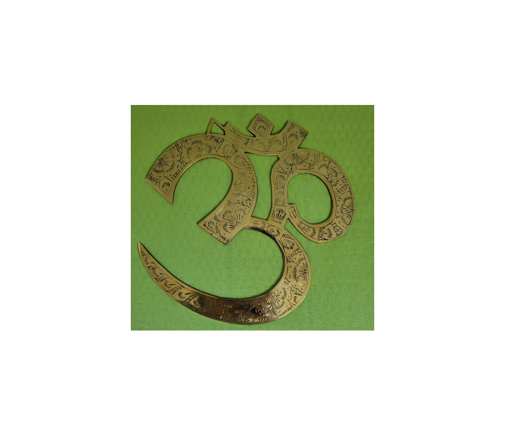 Om-Wandsymbol, Messing, 27 cm