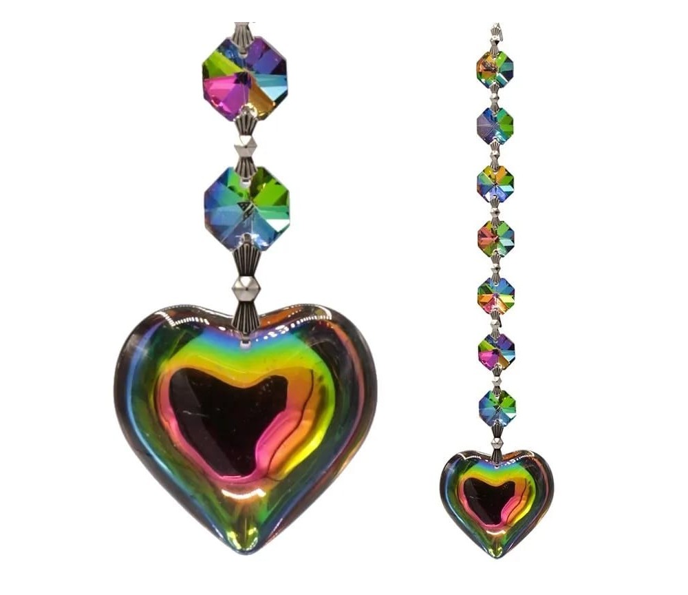 Hängende Dekoration - Fengshui - Fensterdekoration - Kristall - Regenbogen - Herz