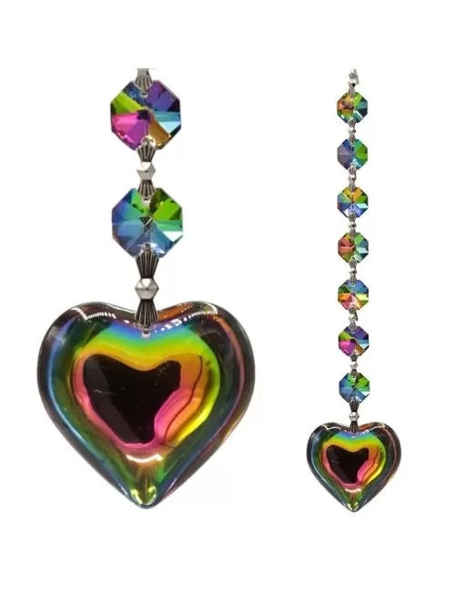 Hängende Dekoration - Fengshui - Fensterdekoration - Kristall - Regenbogen - Herz