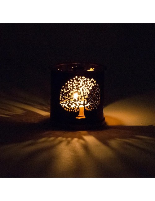 Teelichthalter - Aromafume - Exotic Incense Weihrauch Set - Diffusor / Ständer - Dekor: Baum des Lebens