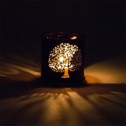 Teelichthalter - Aromafume - Exotic Incense Weihrauch Set - Diffusor / Ständer - Dekor: Baum des Lebens