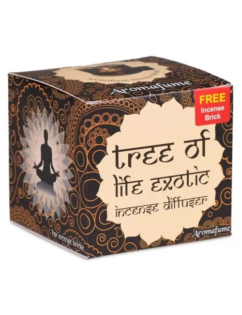 Teelichthalter - Aromafume - Exotic Incense Weihrauch Set - Diffusor / Ständer - Dekor: Baum des Lebens
