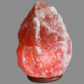 Lampe - Salzkristall - mit Holzsockel ca. 24-25 kg